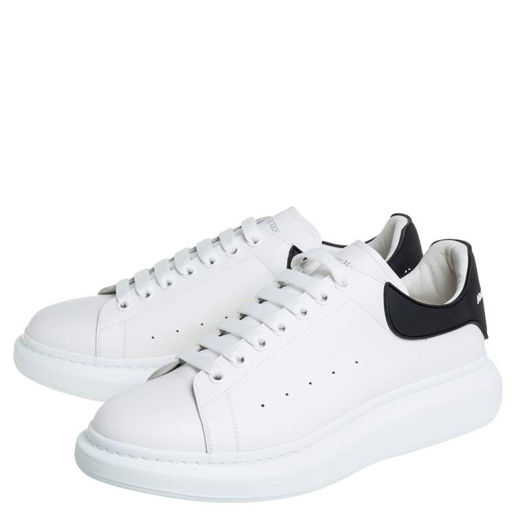 Pre Owned Alexander McQueen White Leather Larry Low Top Sneakers Size 45.5