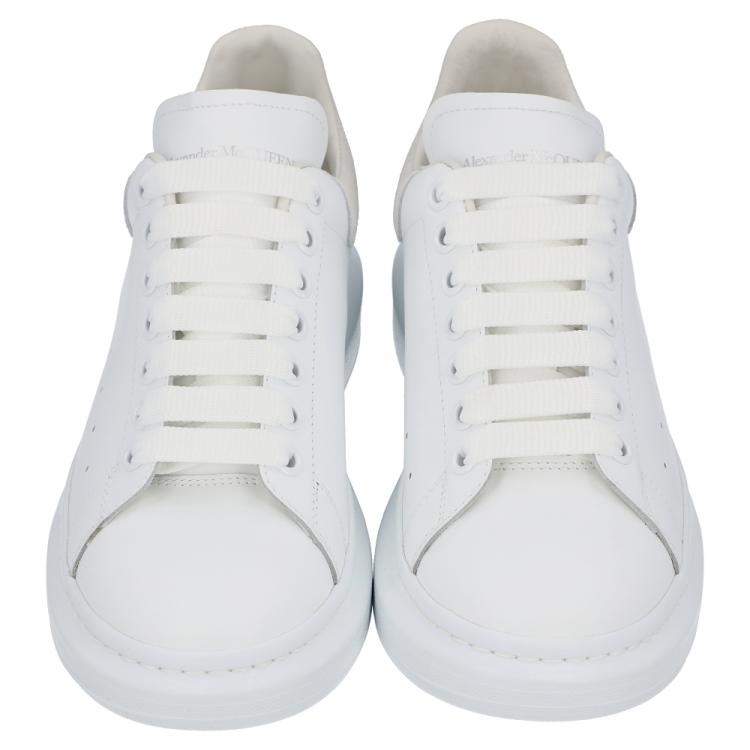 Pre Owned Alexander McQueen White/Beige Oversized Sneakers Size EU 41