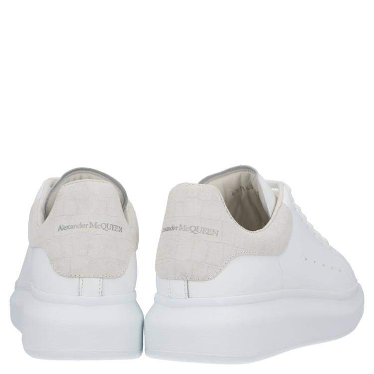 Pre Owned Alexander McQueen White/Beige Oversized Sneakers Size EU 41