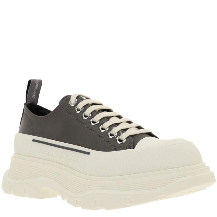 Alexander Mcqueen Grey/White Tread Slick Sneakers Size 43 IT