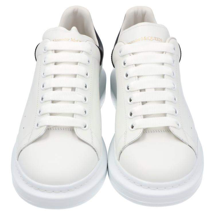 Pre Owned Alexander McQueen Ivory/Black Oversized Sneakers Size EU 45