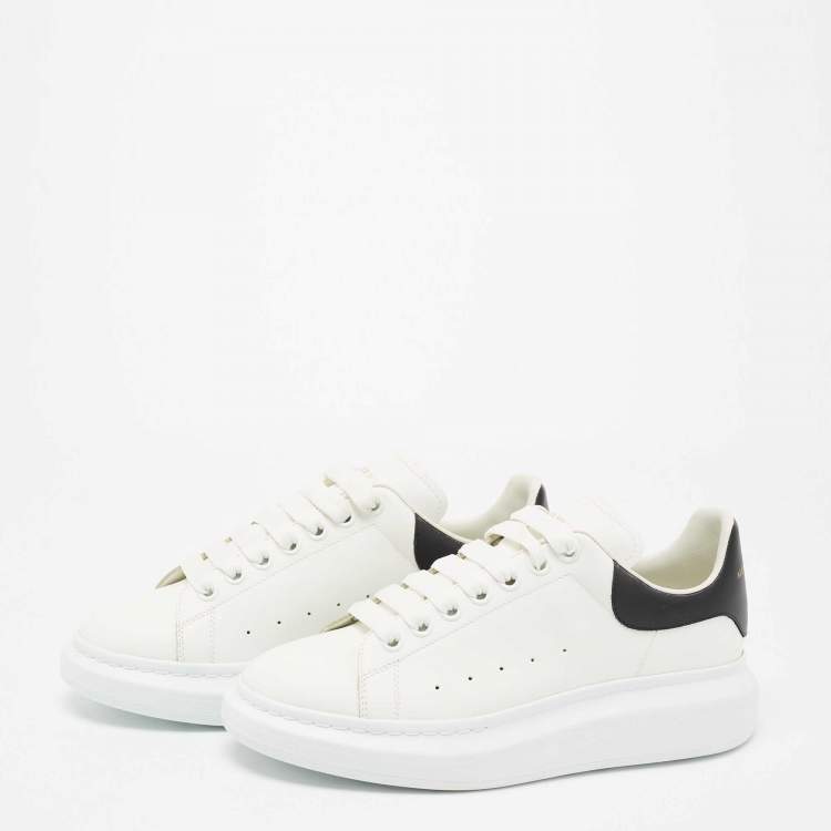 McQueen White/Black Leather Oversized Sneakers Size 41 Alexander | TLC