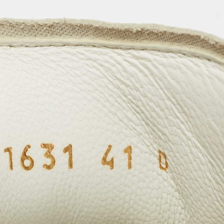 Pre Owned Alexander McQueen White/Black Leather Oversized Sneakers Size 41