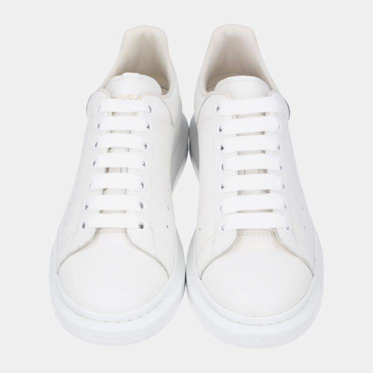 Pre Owned Alexander McQueen White Oversized Sneakers Size EU 42