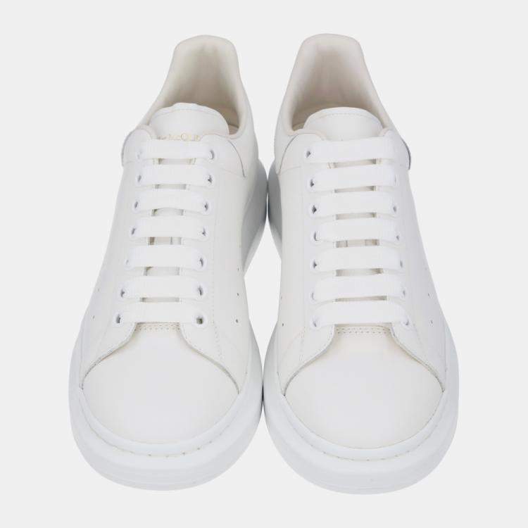 Pre Owned Alexander McQueen White Oversized Sneakers Size EU 44