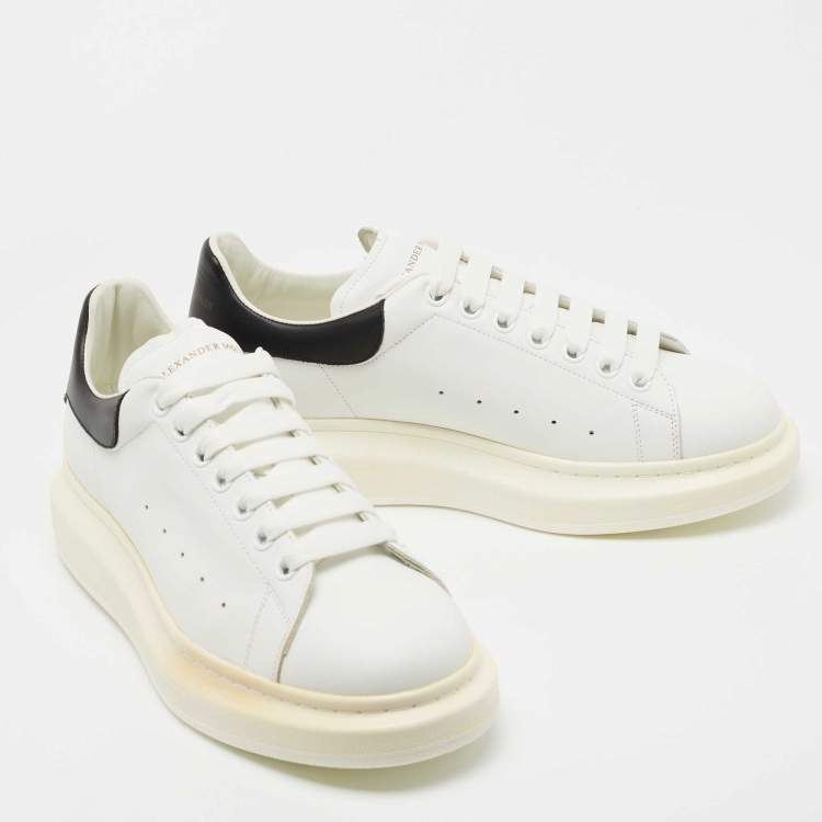 Pre Owned Alexander McQueen White Leather Oversized Sneakers Size 44