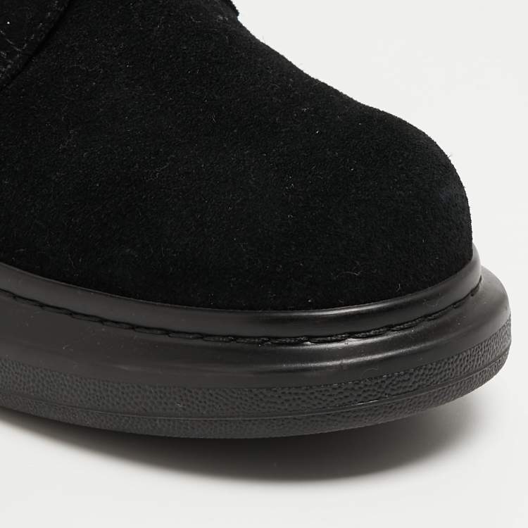 Pre Owned Alexander McQueen Black Suede High Top Sneakers Size 41
