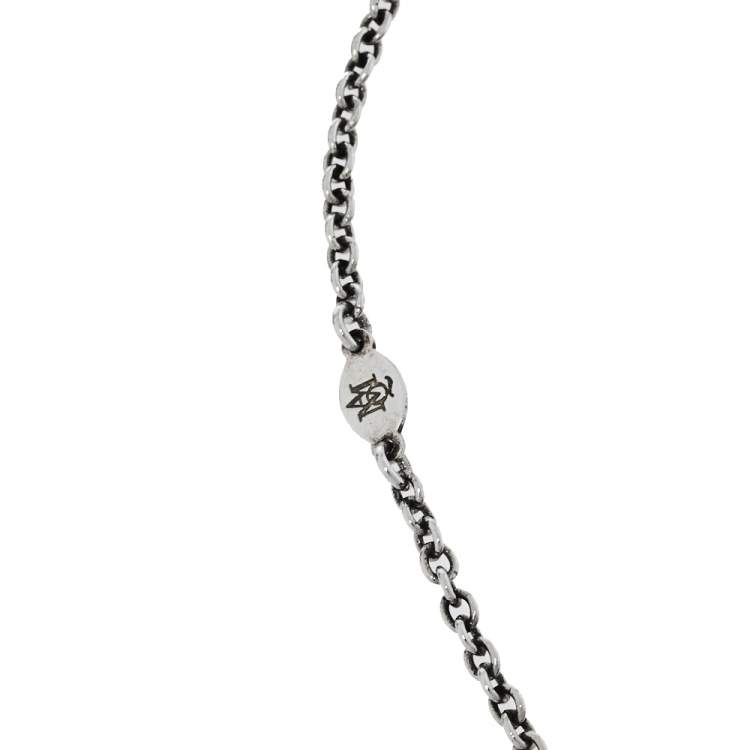 Pre Owned Alexander McQueen Silver Tone Divided Skull Necklace