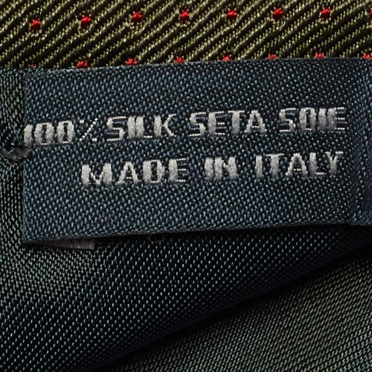 Pre Owned Alexander McQueen Green Skull Silk jacquard Tie