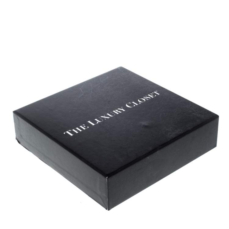 Pre Owned Alexander McQueen Black Leather Rib Cage Bifold Card Holder