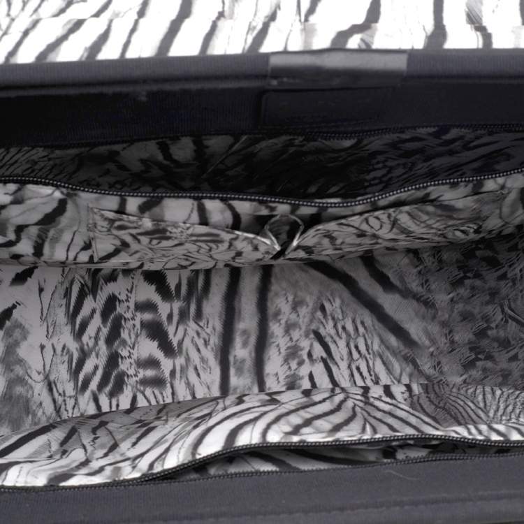 Pre Owned Samsonite Black Label Alexander McQueen Leather And Canvas Boarding Bag