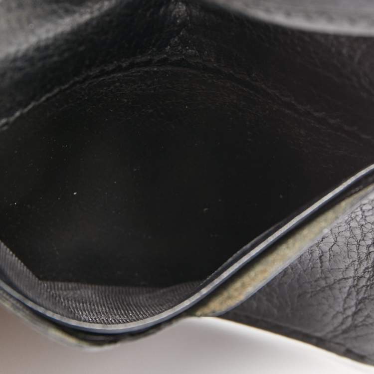 Pre Owned Alexander McQueen Black Leather Studded Skull Card Holder