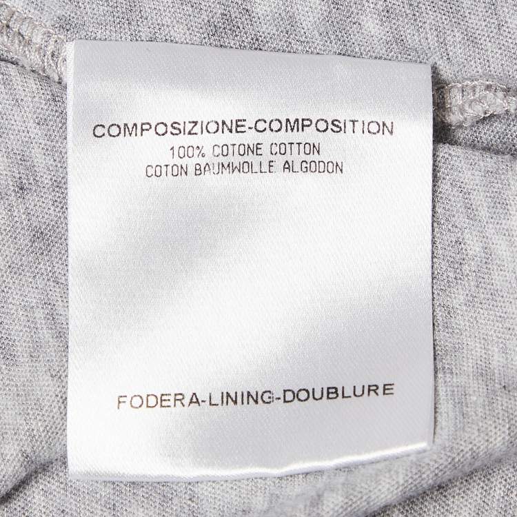 Pre Owned Alexander McQueen Grey Floral Print Jersey T-Shirt XS