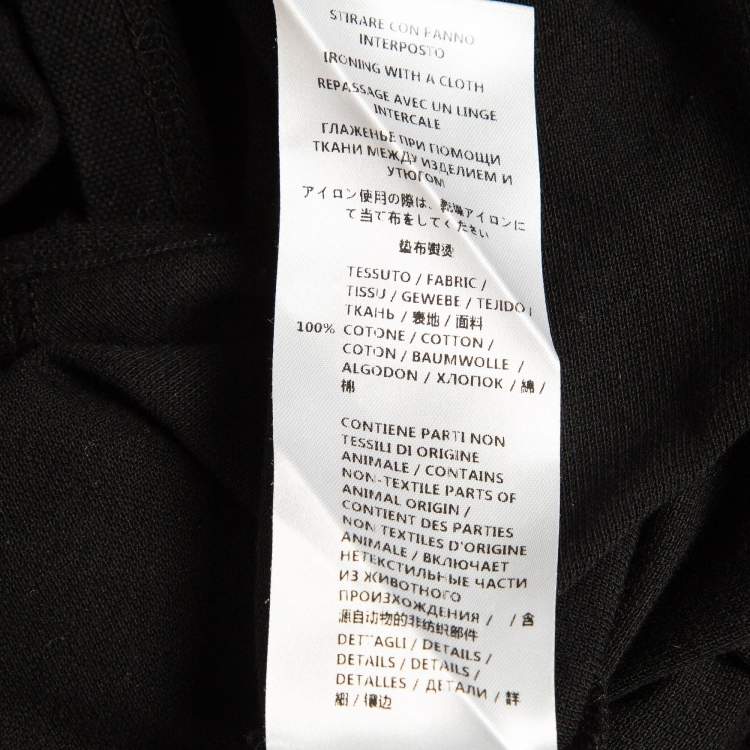 Pre Owned Alexander McQueen Black Cotton Pique Harness Detail Polo T-Shirt L