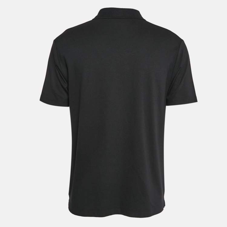 Pre Owned Alexander McQueen Black Cotton Blade Badge Detail T-Shirt XL