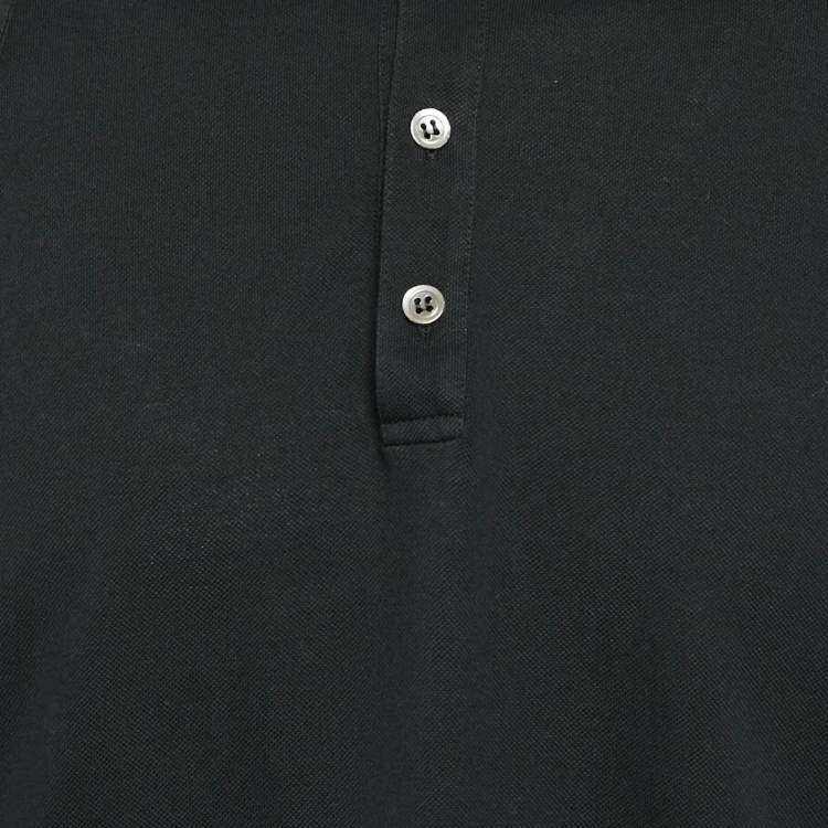 مملوكة مسبقًا Alexander McQueen Navy Blue Cotton Pique Harness Polo T-Shirt XL