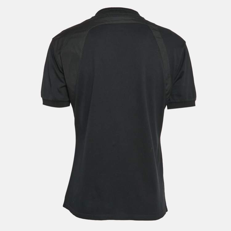 مملوكة مسبقًا Alexander McQueen Navy Blue Cotton Pique Harness Polo T-Shirt XL