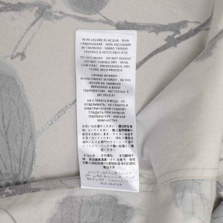 Pre Owned Alexander McQueen Multicolor Floral Print Cotton Button Front Shirt M