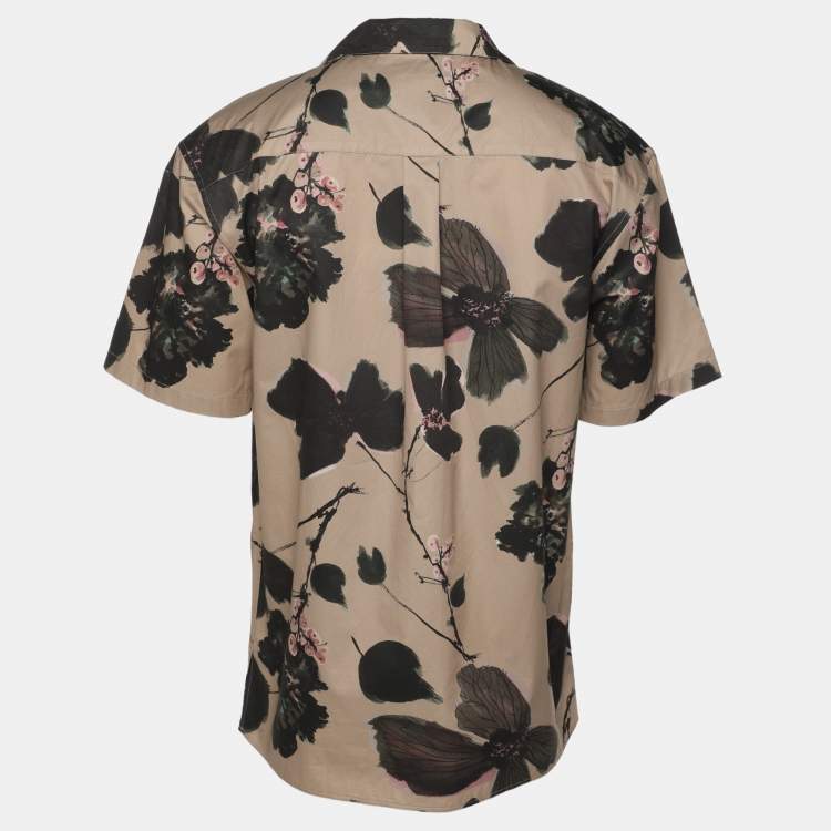 Pre Owned Alexander McQueen Multicolor Floral Print Cotton Button Front Shirt M