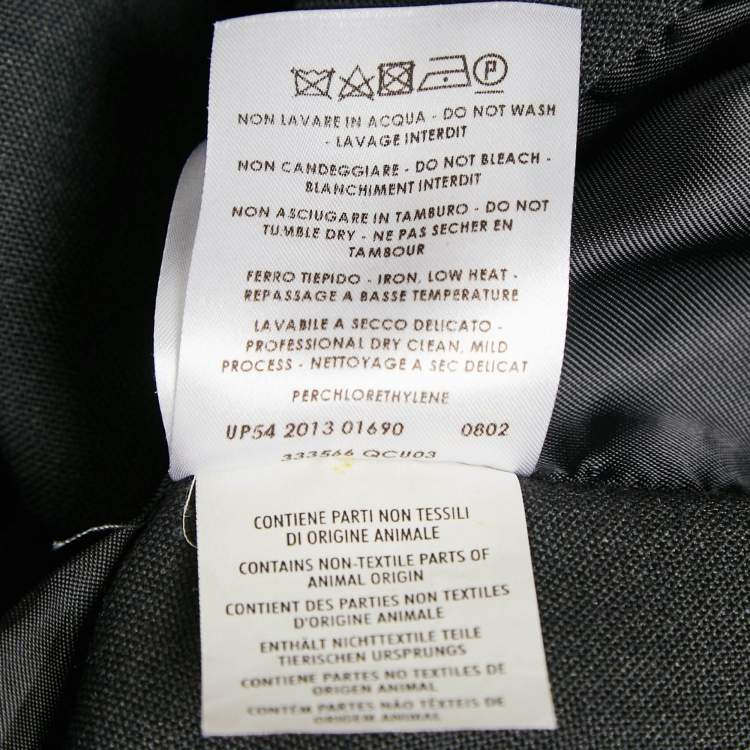 Pre Owned Alexander McQueen Grey Wool Button Front Jacket XXL