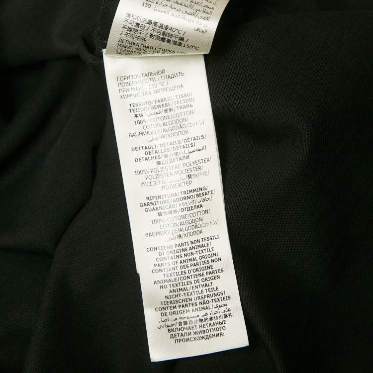 Pre Owned Alexander McQueen Black Logo Tape Cotton Pique Polo T-Shirt L