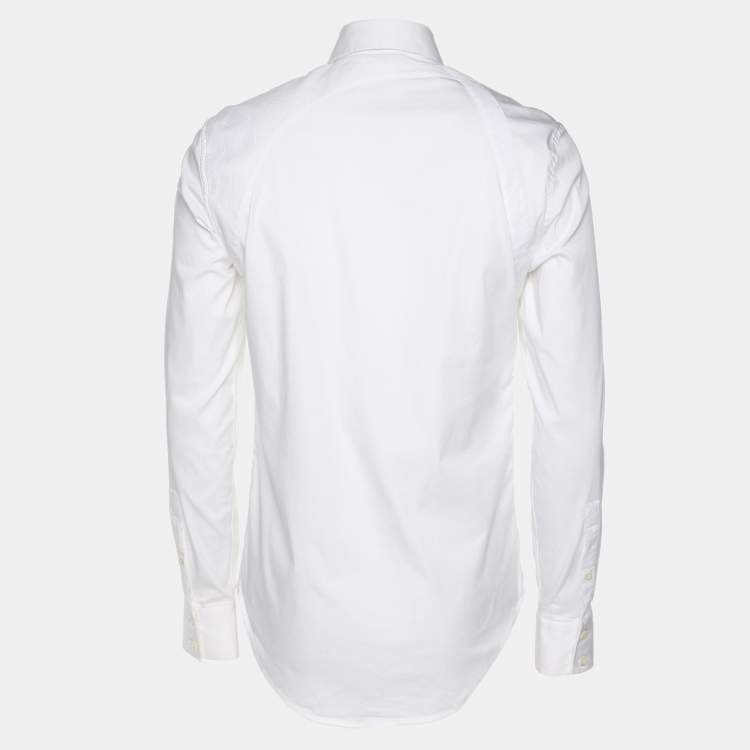 Pre Owned Alexander McQueen White Cotton Harness Shirt XS