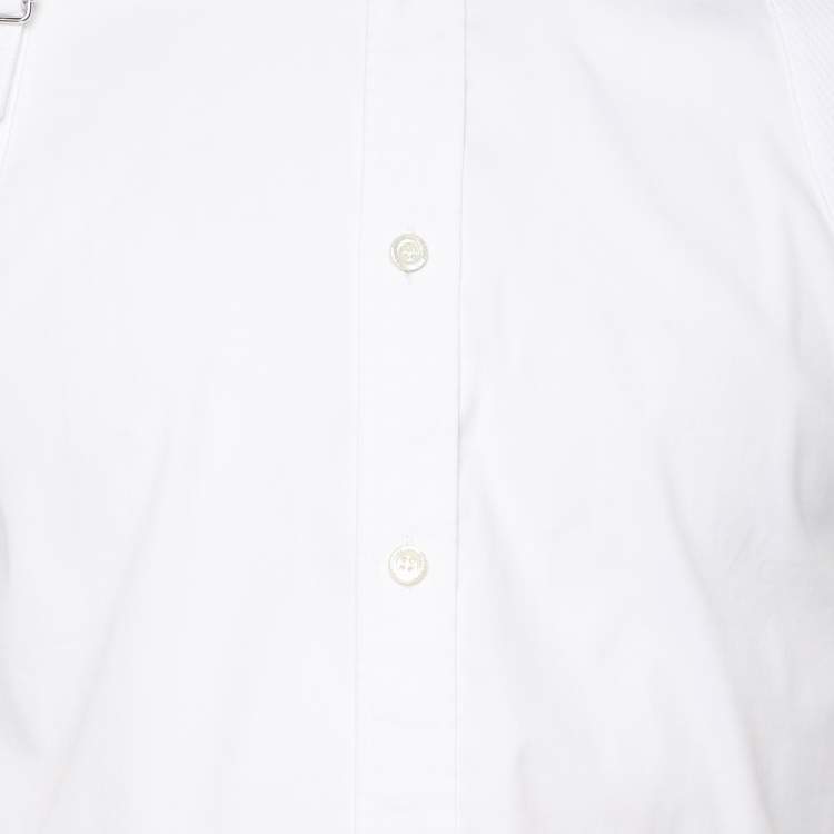 Pre Owned Alexander McQueen White Cotton Harness Shirt XS
