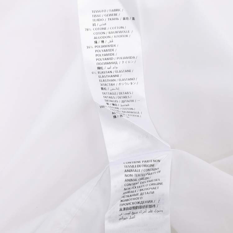 Pre Owned Alexander McQueen White Cotton Harness Shirt XS