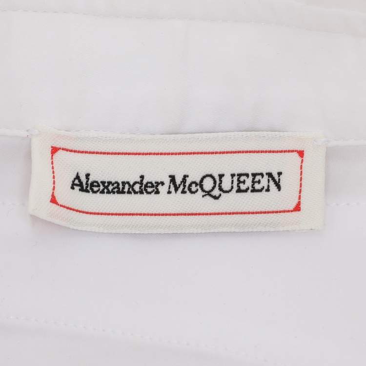 Pre Owned Alexander McQueen White Cotton Harness Shirt XS