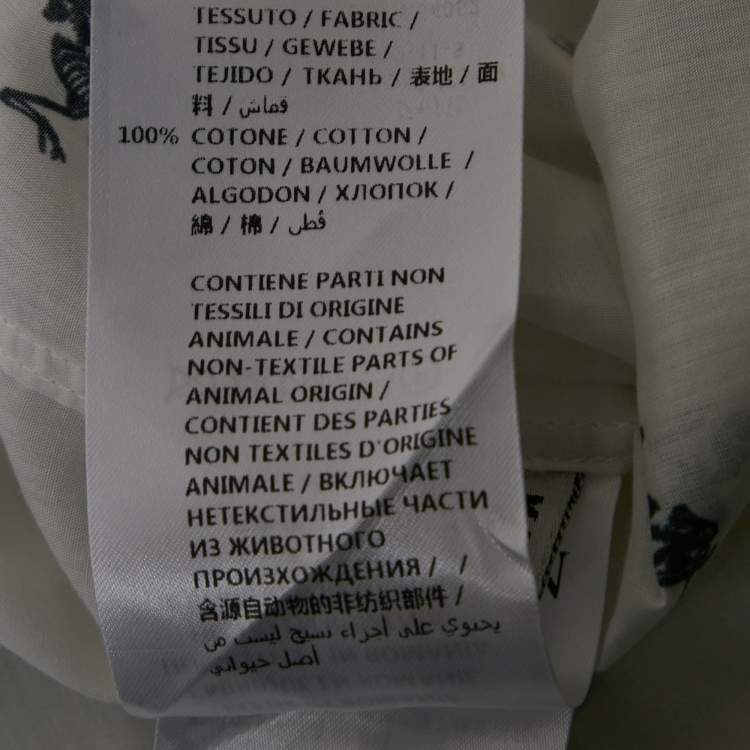 Pre Owned Alexander McQueen White Dancing Skeleton Print Cotton Button Down Shirt L