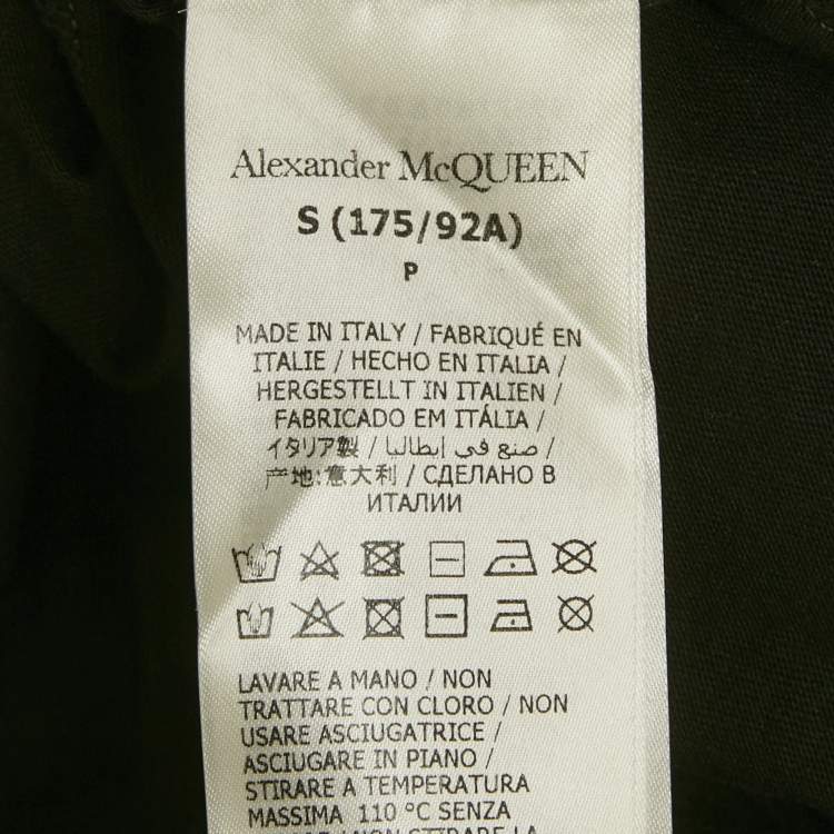 Pre Owned Alexander McQueen Black Skull Print Jersey T-Shirt S
