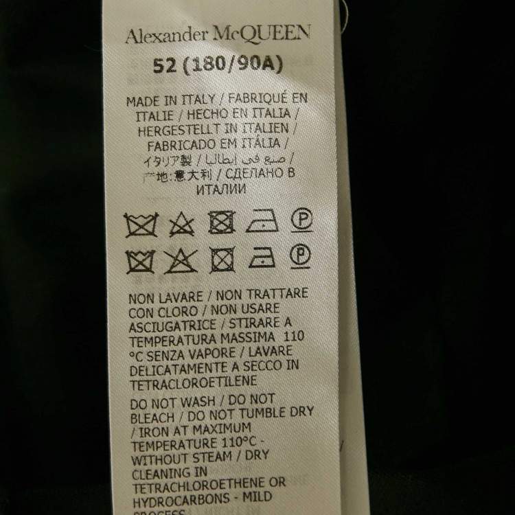 Pre Owned Alexander McQueen Black Wool Trousers XL