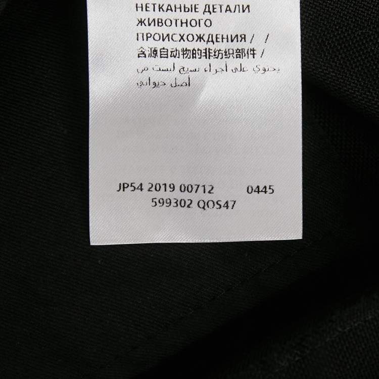 Pre Owned Alexander McQueen Black Logo Embroidered Cotton Trousers XL