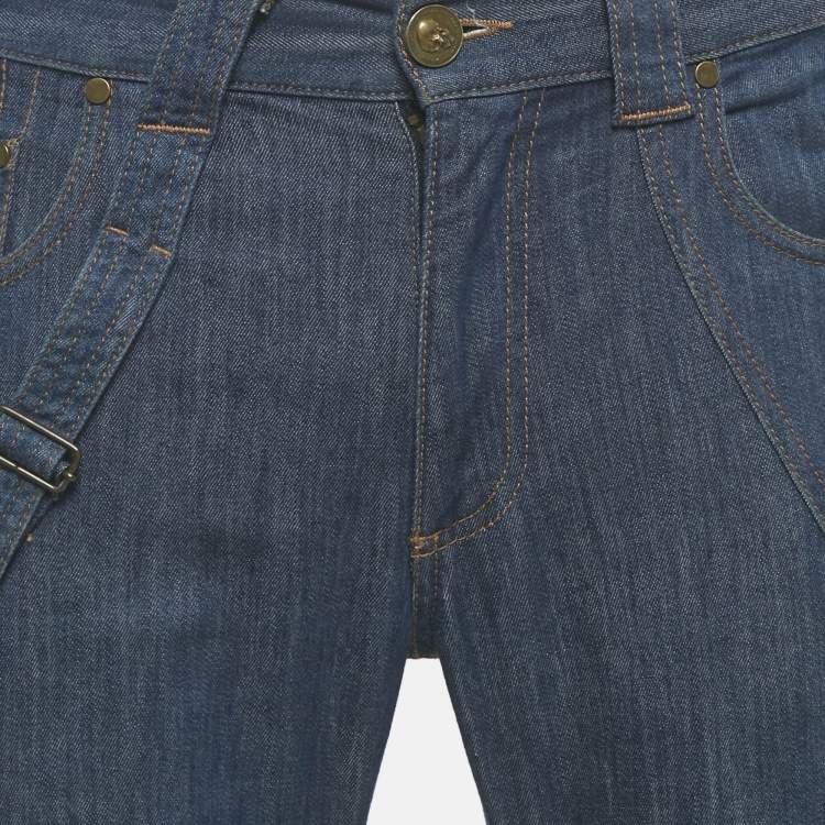 مملوكة مسبقًا Alexander McQueen Blue Denim Skinny Jeans S/Waist 32"