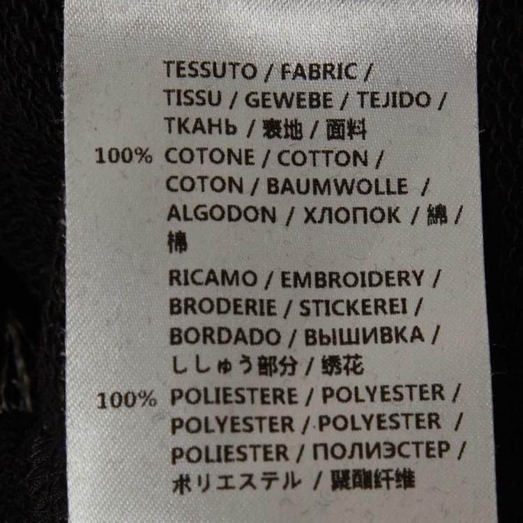 Pre Owned Alexander McQueen Black Embroidered Cotton Sweatshirt L