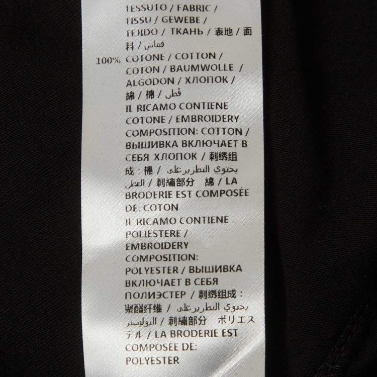 Pre Owned Alexander McQueen Black Jersey Multi Badge T-Shirt XS