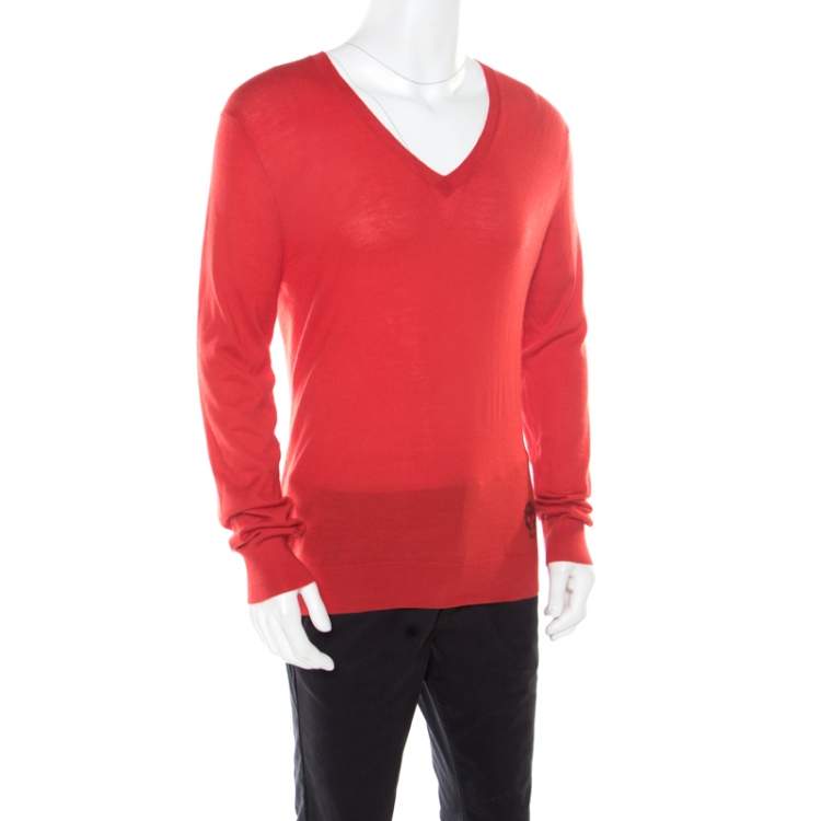 Alexander mcqueen outlet red sweater