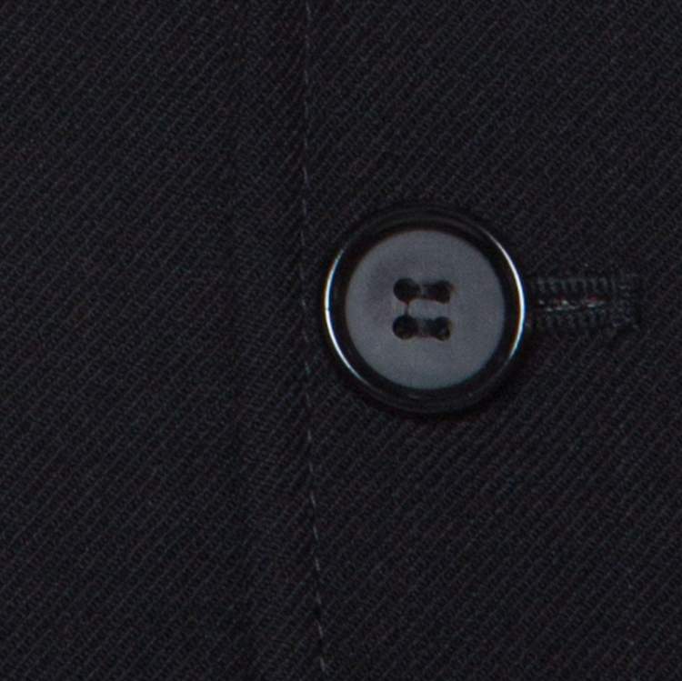 Pre Owned Alexander McQueen Black Tweed and Satin Sleeve Detail Jacket XL 