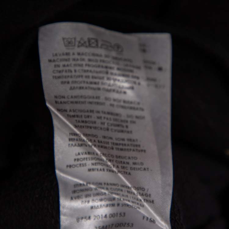 Pre Owned Alexander McQueen Black Cotton Skull Embroidered Crew Neck Sweatshirt L
