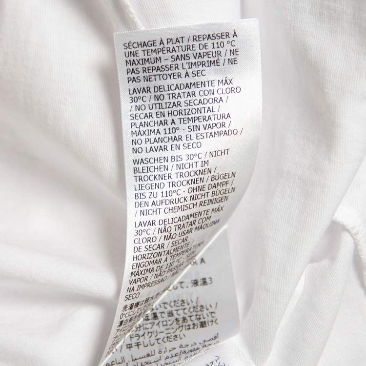 Pre Owned Alexander McQueen White Printed Cotton Short Sleeve T-Shirt L