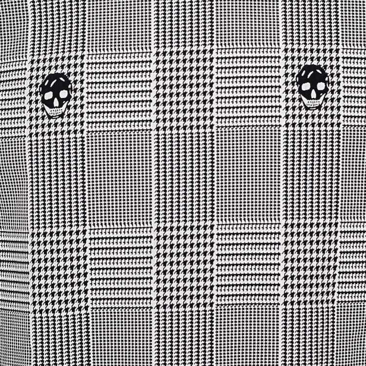 Pre Owned Alexander McQueen Grey Pattern Paneled Knit Sweatshirt L