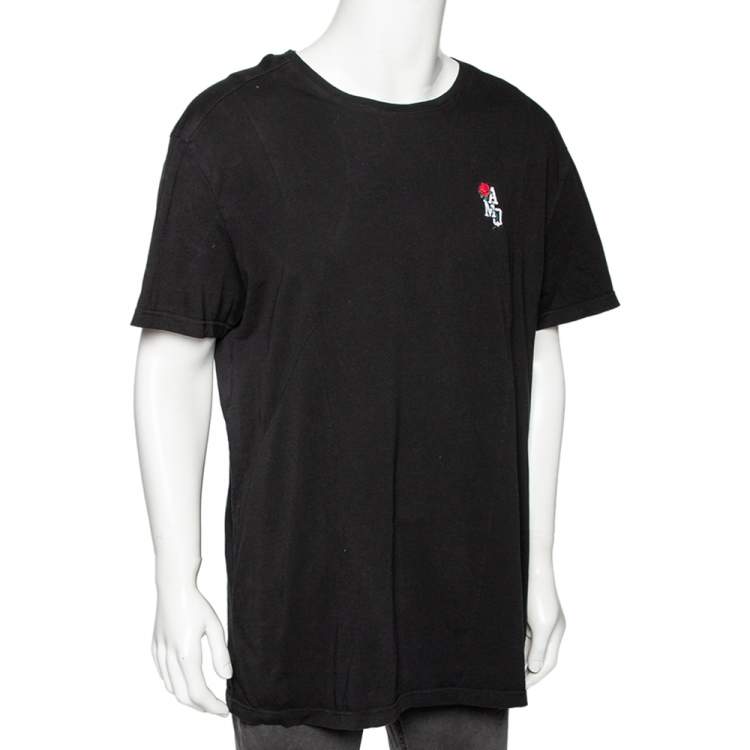 Pre Owned Alexander McQueen Black Cotton Short Sleeve T-Shirt L