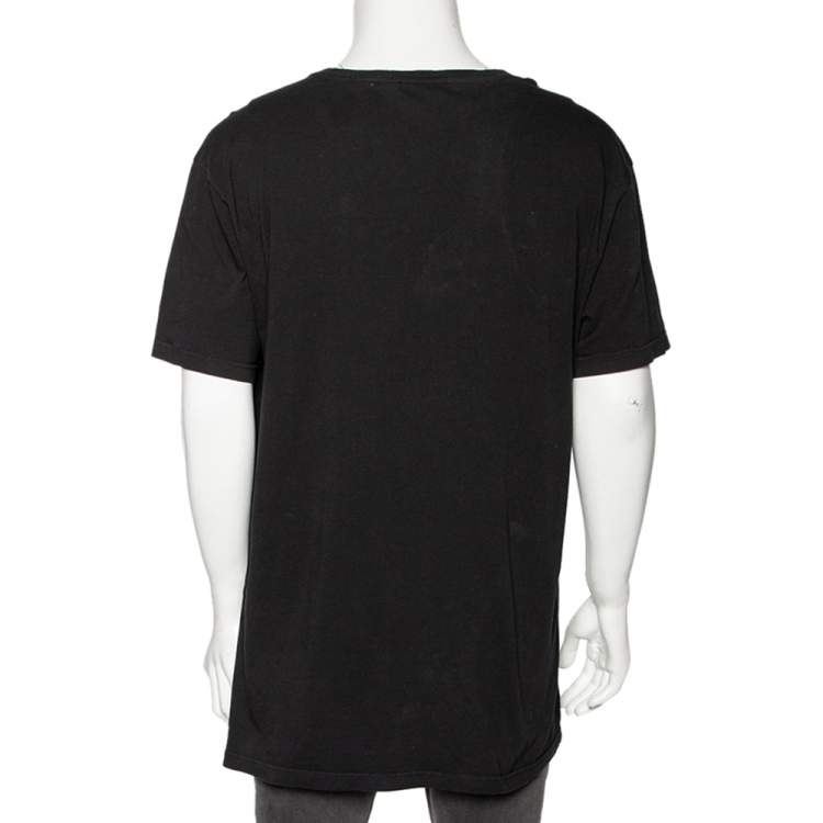 Pre Owned Alexander McQueen Black Cotton Short Sleeve T-Shirt L