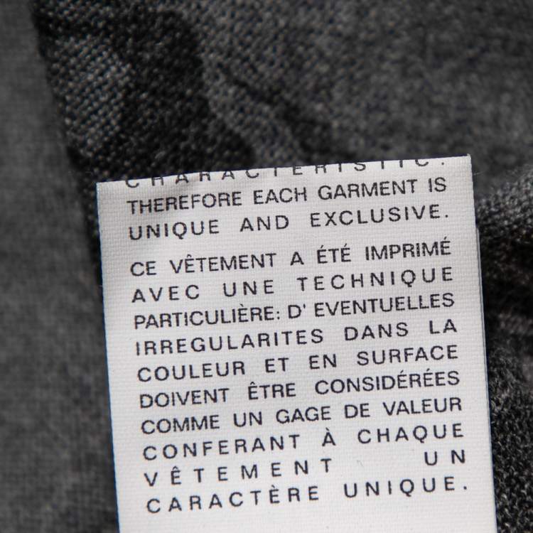 Pre Owned Alexander McQueen Grey Wool Draped Lapel Detail Cardigan M