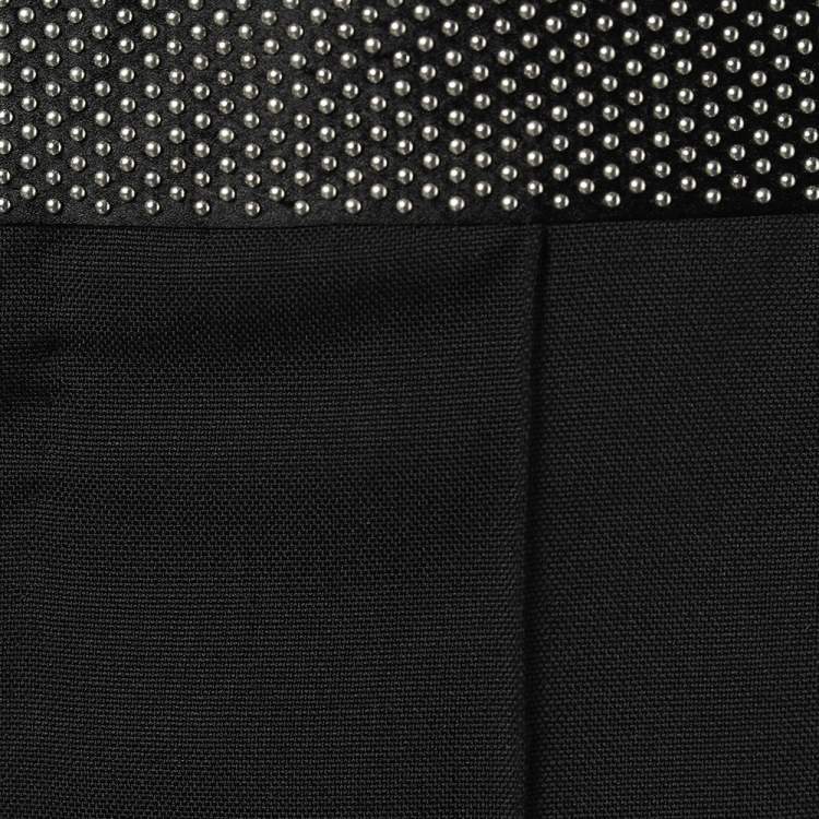 Pre Owned Alexander McQueen Black Wool & Mohair Studded Waist Trim Pants M