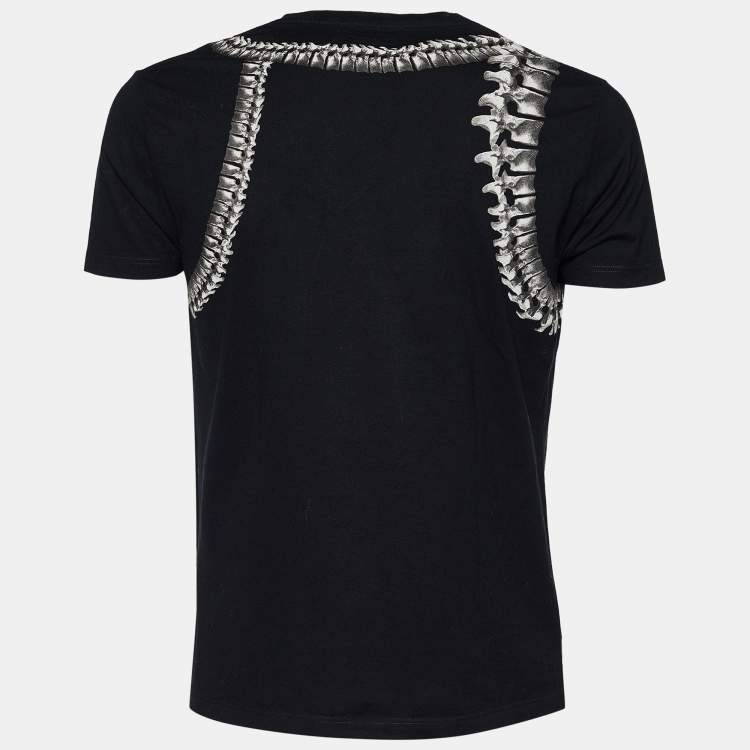 Alexander McQueen Black Jersey Vertebrae Harness Print T