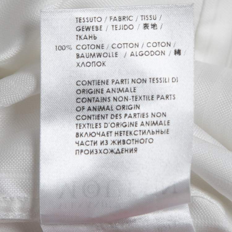 Pre Owned Alexander McQueen White Striped Cotton Button Front Shirt XL