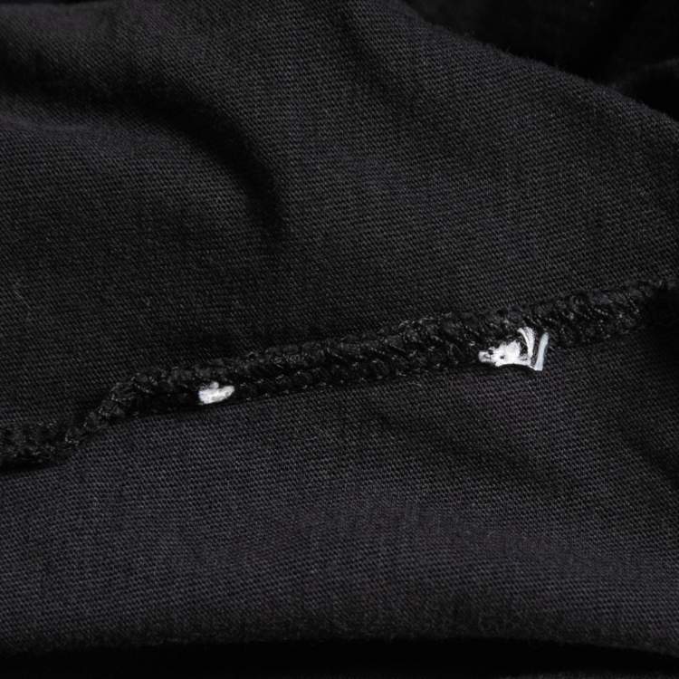 Pre Owned Alexander McQueen Black Printed Cotton Short Sleeve T-Shirt M