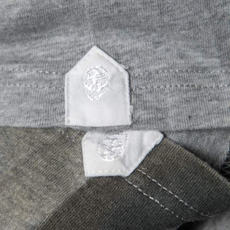 Pre Owned Alexander McQueen Grey Skull Print Cotton Crew Neck T-Shirt XS