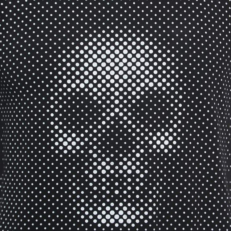 Pre Owned Alexander McQueen Black Optical Skull Print Cotton Crew Neck T-Shirt S